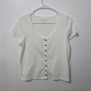 American Eagle Ribbed Button Up Shirt